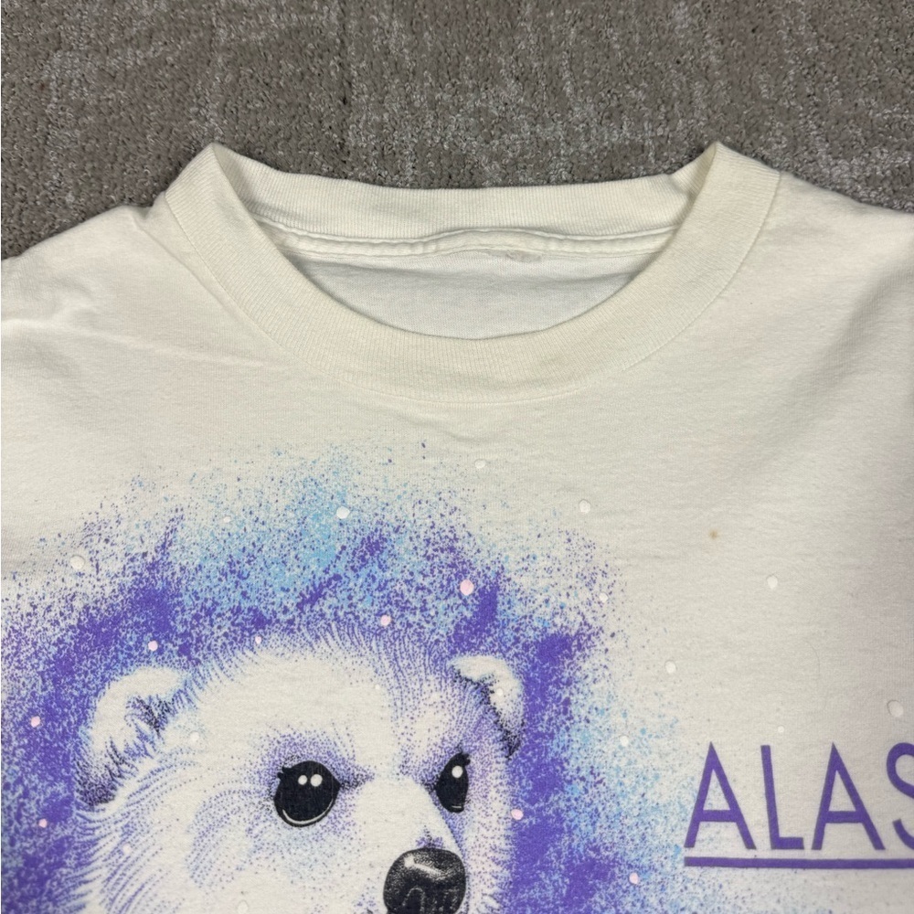 Vintage Alaska Baby Polar Bear Single Stitch T Shirt Nature Read Below - Picture 2 of 8